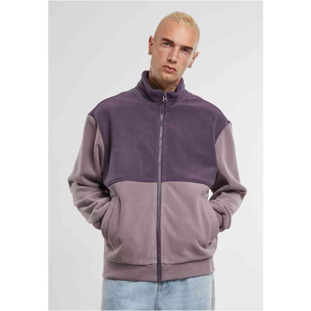 Urban Classics - Colour Block Polar Fleece Jacket - Paars